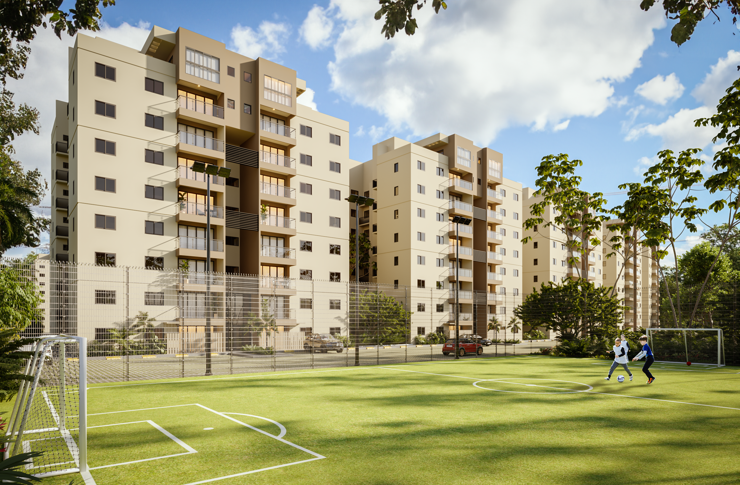 Apartamentos con Parque Ecológico y Casa Club en la Av. Jacobo Majluta